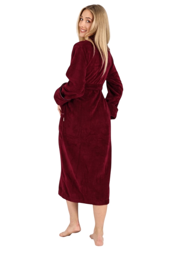 Bamboo women's bathrobe 6895b bordo - Image 4