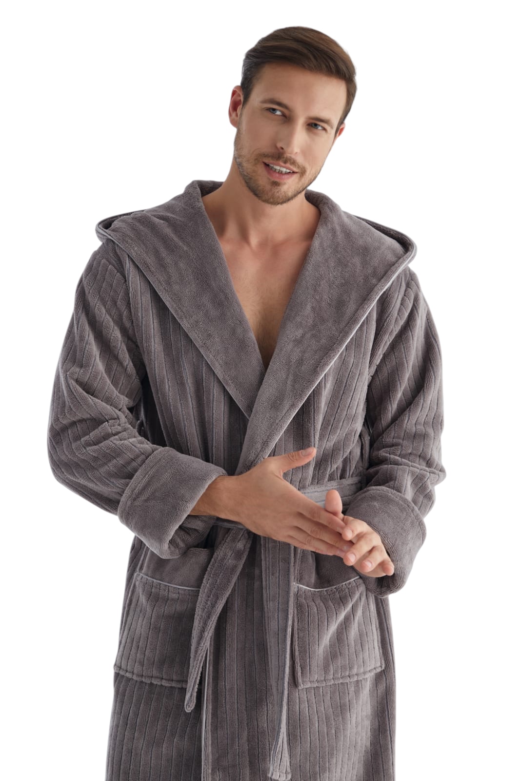 Meeste bambuskiust hommikumantel 1335 - Image 3