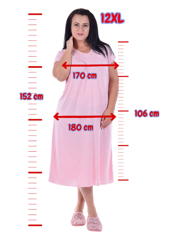 Slim nightgown in cotton with viscose 82597 (shortened) - Image 2