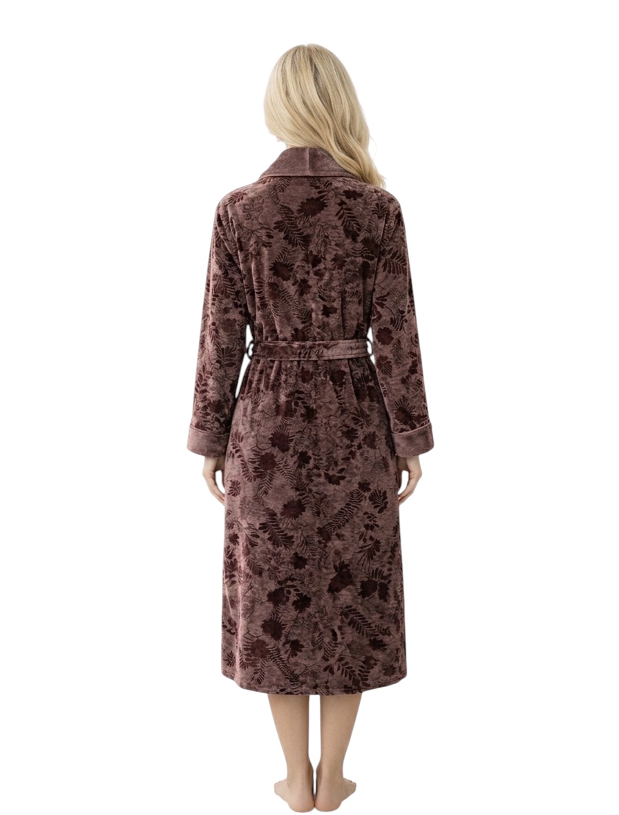 Женский бамбуковый халат из велюра 0443K — изображение 2